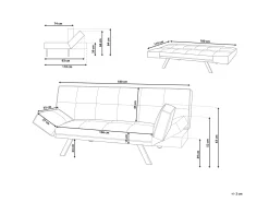 Sofa rozkładana funkcja spania szary