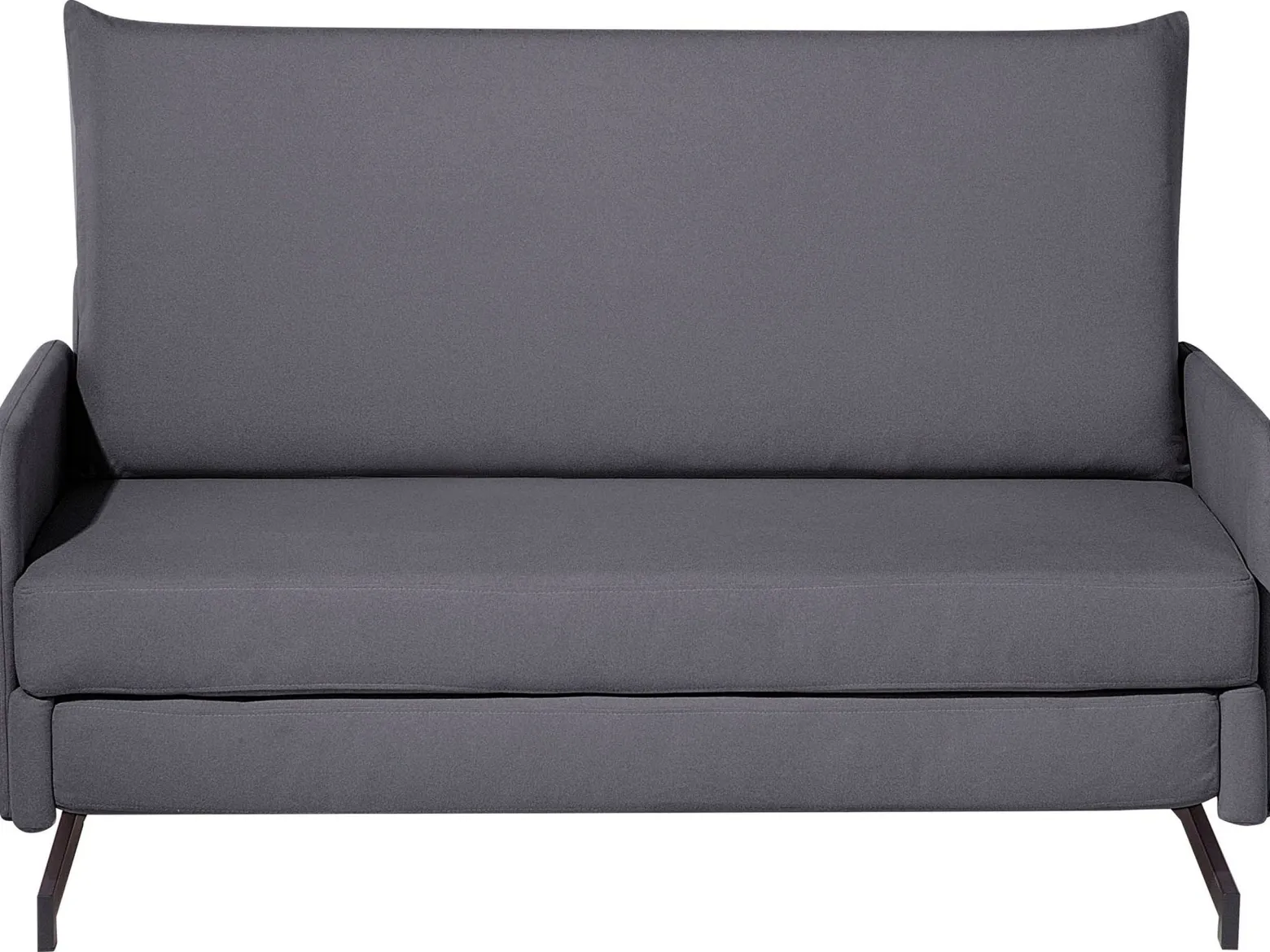 Sofa rozkładana funkcja spania łóżko szara