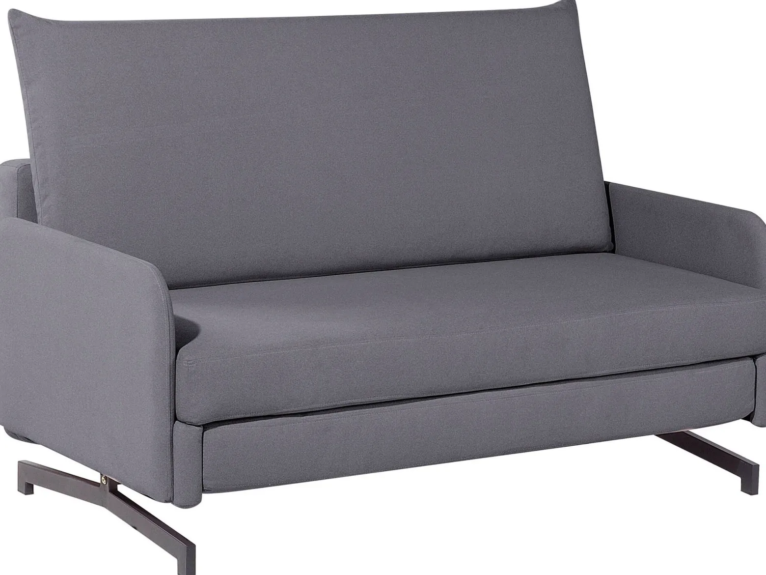 Sofa rozkładana funkcja spania łóżko szara