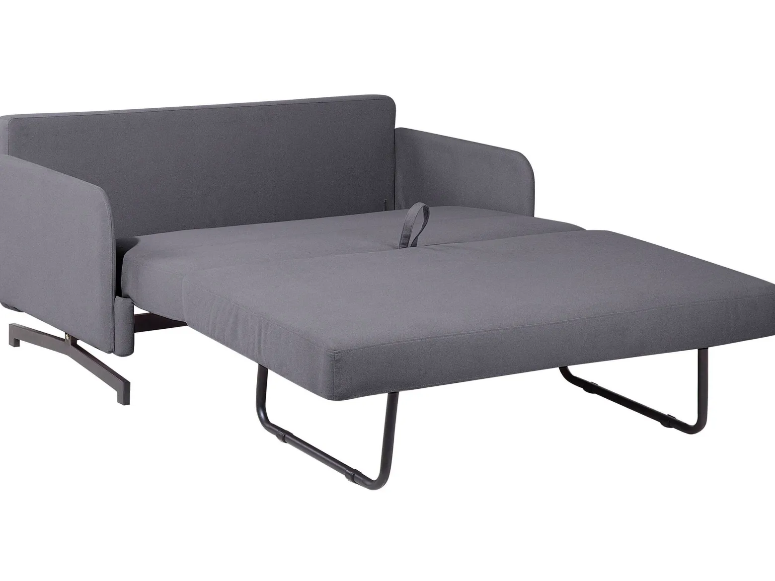 Sofa rozkładana funkcja spania łóżko szara