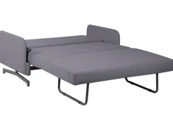 Sofa rozkładana funkcja spania łóżko szara