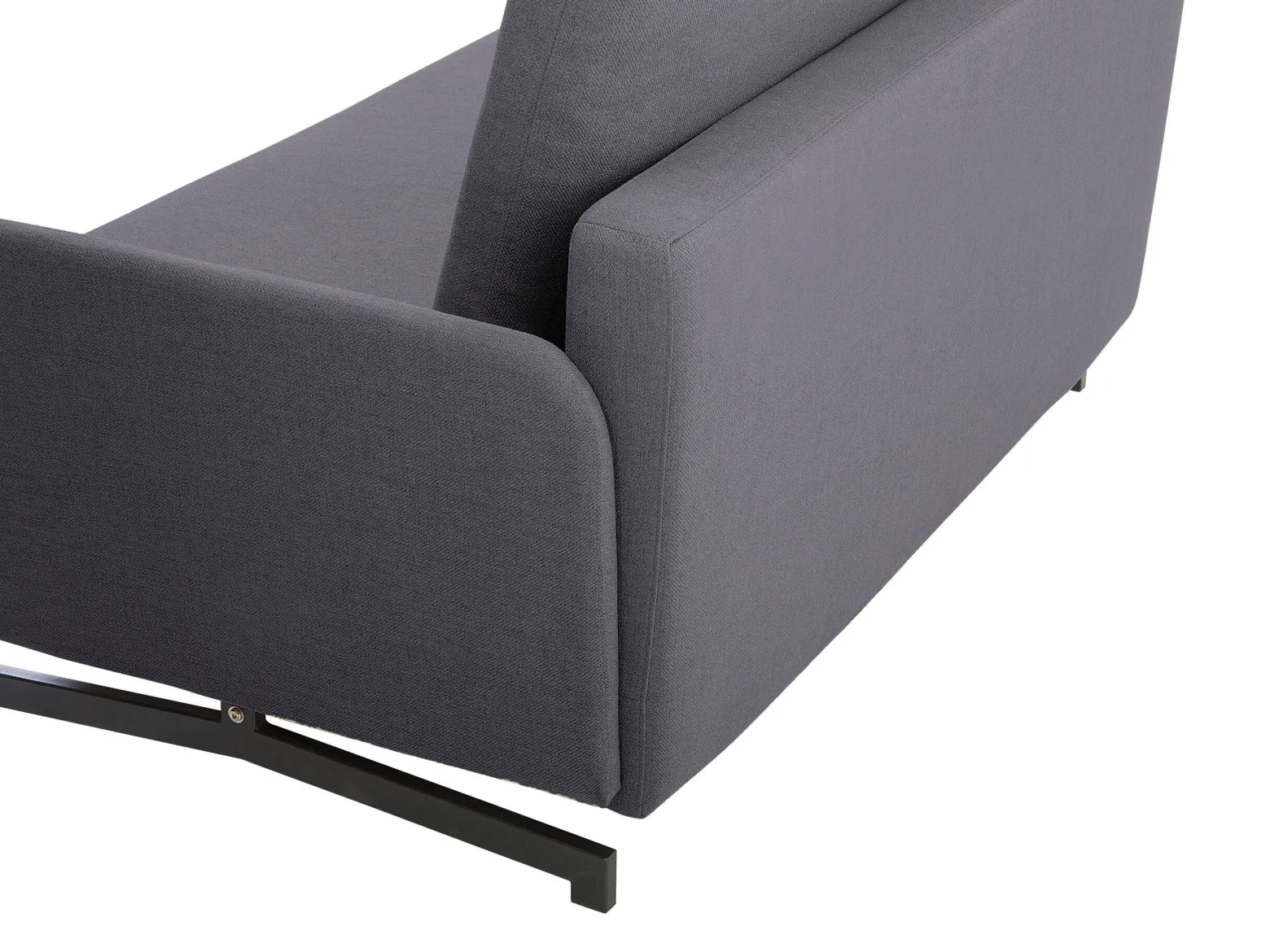 Sofa rozkładana funkcja spania łóżko szara