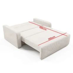 Sofa rozkładana 3-osobowa Amerykanka Tessa III Poso 29 sztruks