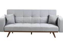 Sofa rozkładana tapicerowana szara
