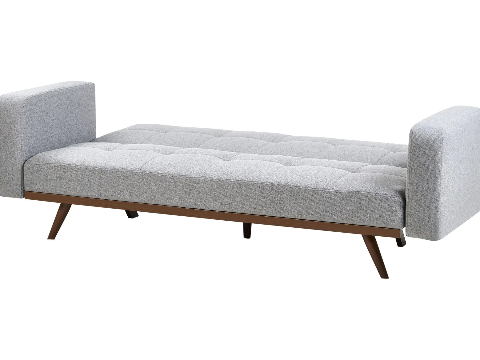 Sofa rozkładana tapicerowana szara