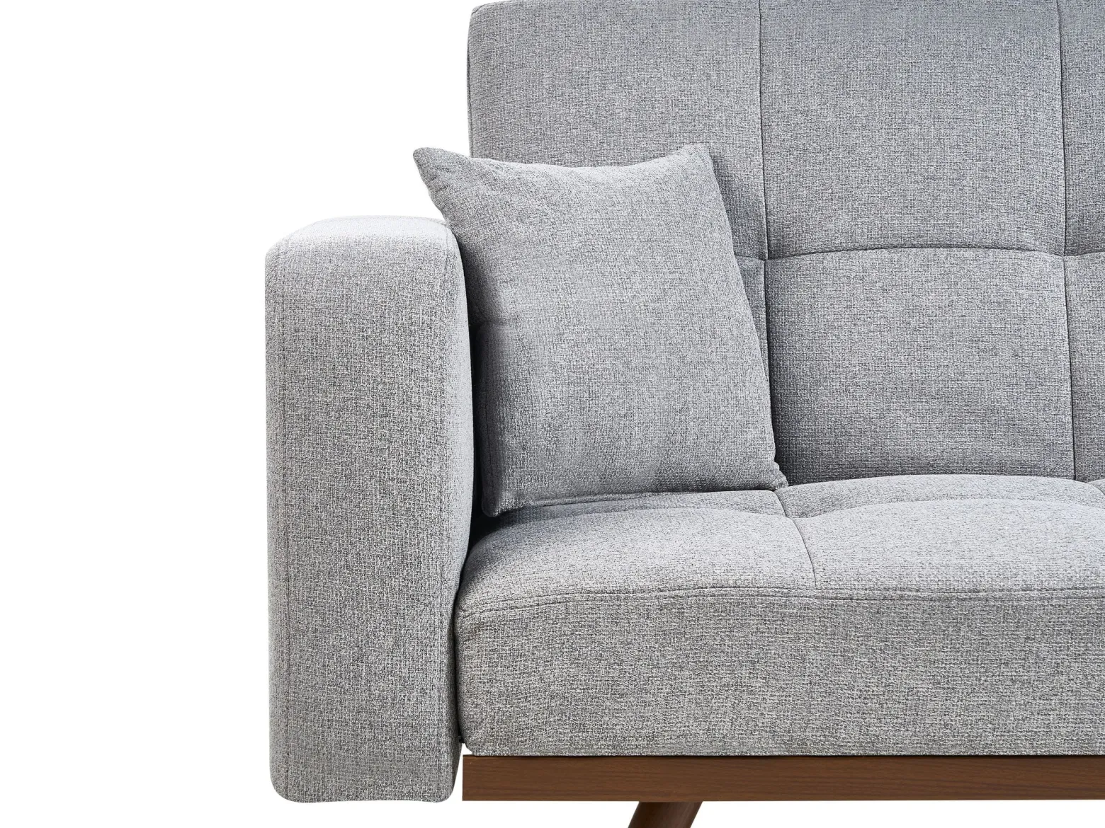 Sofa rozkładana tapicerowana szara