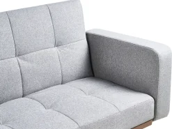 Sofa rozkładana tapicerowana szara