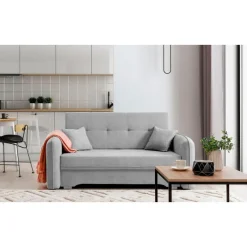 Sofa rozkładana z funkcją spania LAINE beżowa