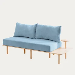 Sofa SERI 2-osobowa niebieska 180x76x75 cm HOMLA