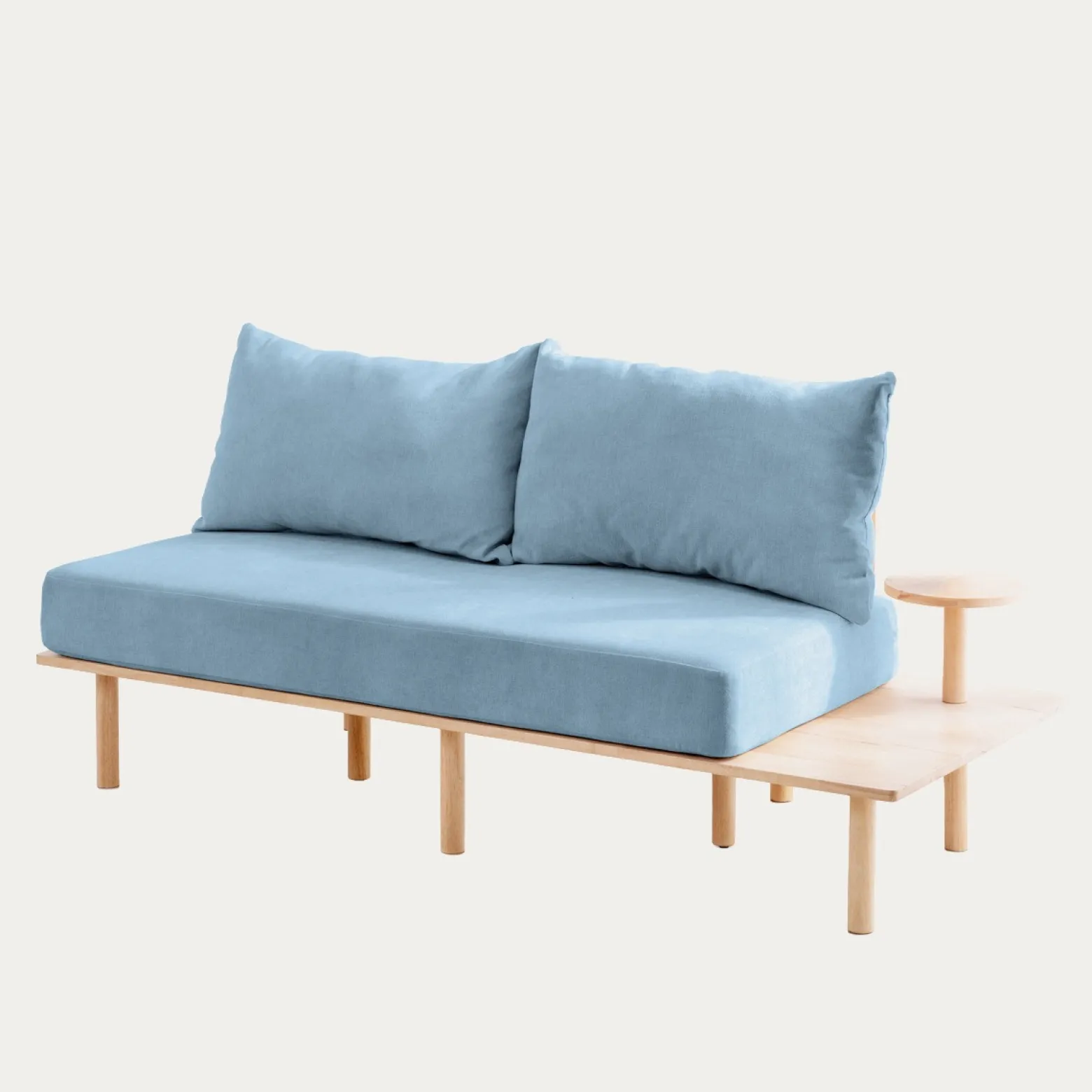 Sofa SERI 2-osobowa niebieska 180x76x75 cm HOMLA