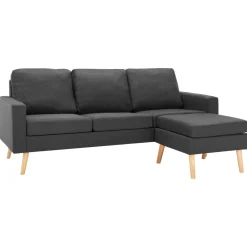 Sofa Szary Tkanina vidaXL