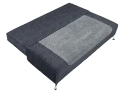 Sofa trzyosobowa Daria III rozkładana z pojemnikiem welurowa szara