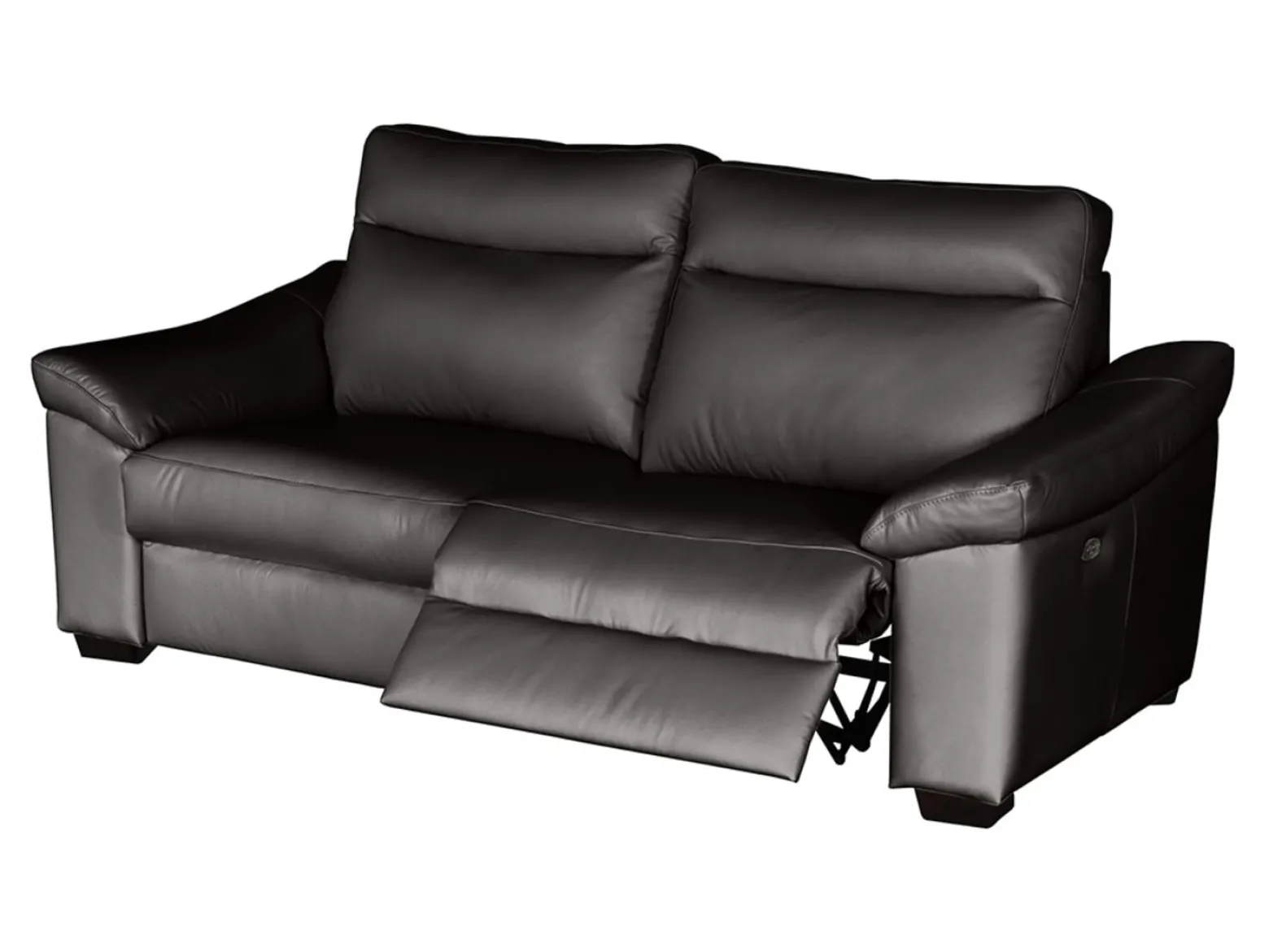 Sofa trzyosobowa Dublin z funkcją relaks skóra brązowa