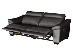 Sofa trzyosobowa Dublin z funkcją relaks skóra brązowa