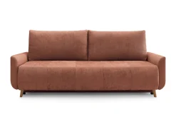 Sofa trzyosobowa Duo rozkładana z pojemnikiem różowa