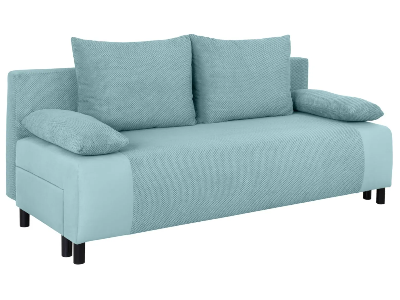 Sofa trzyosobowa Nius rozkładana z pojemnikiem miętowa