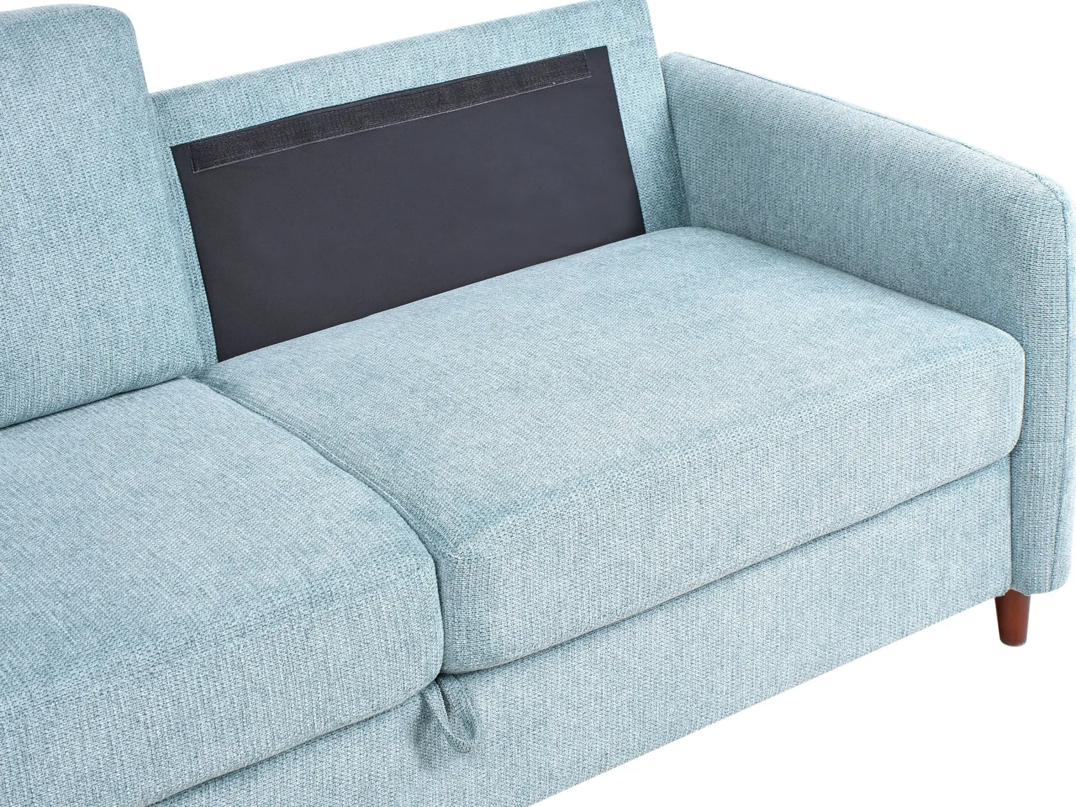 Sofa trzyosobowa tapicerowana niebieska