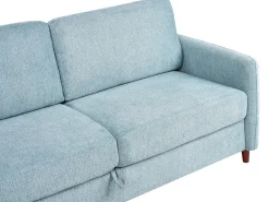 Sofa trzyosobowa tapicerowana niebieska