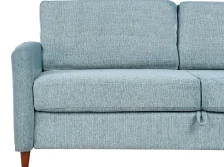 Sofa trzyosobowa tapicerowana niebieska