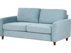 Sofa trzyosobowa tapicerowana niebieska