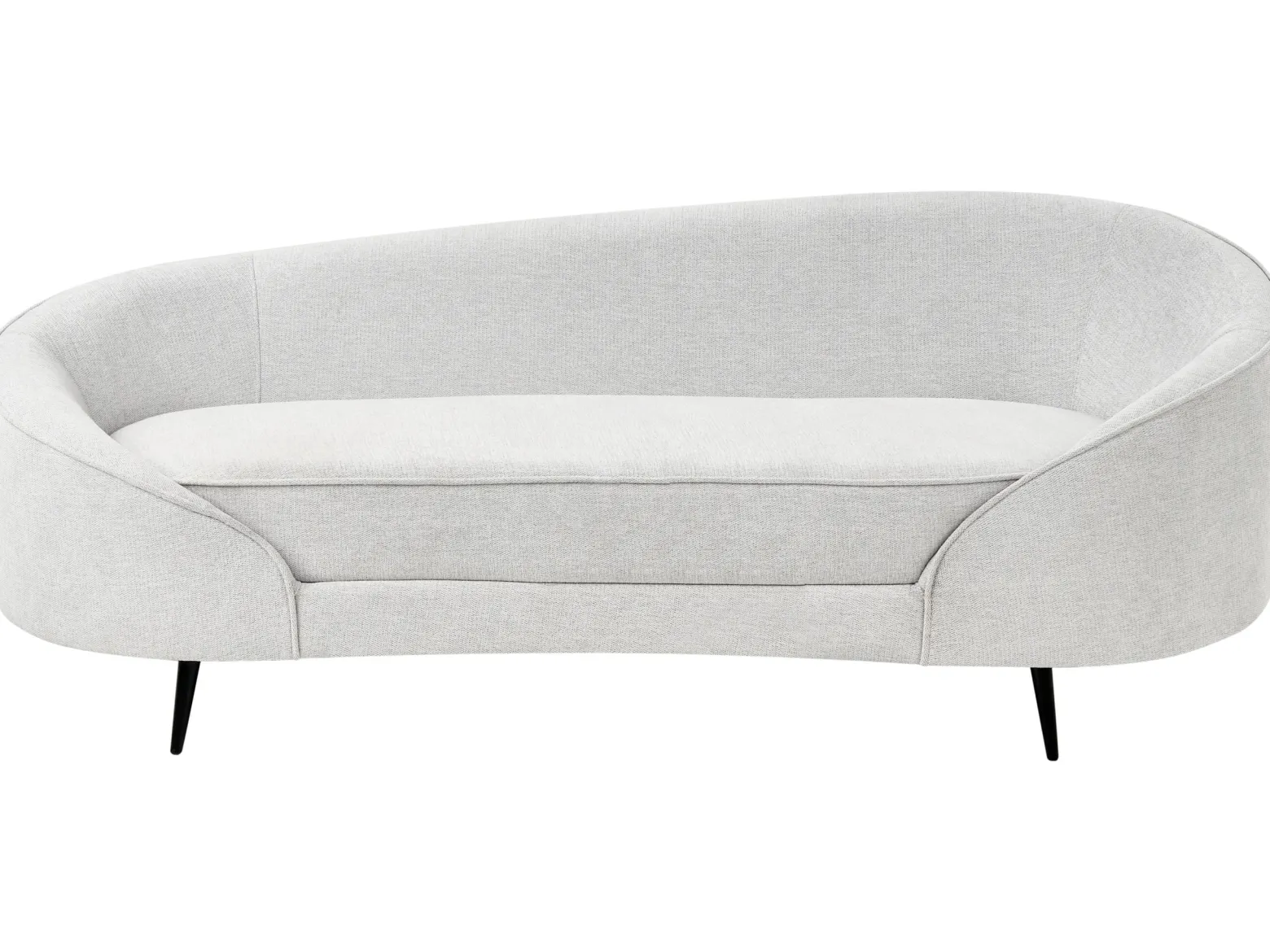 Sofa welurowa w stylu glamour złamana biel