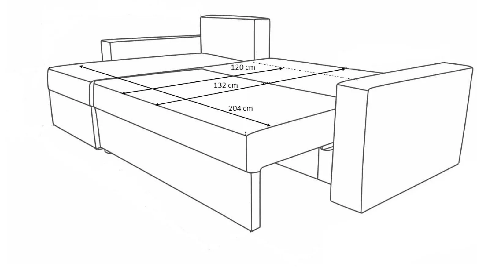 Sofa w kształcie L CAPRI narożnik, tkanina Poso, Czarny Prawostronny