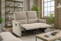 Sofa wypoczynkowa fotel rozkładany dwuosobowy leżanka FW106-2 Timo duo beż