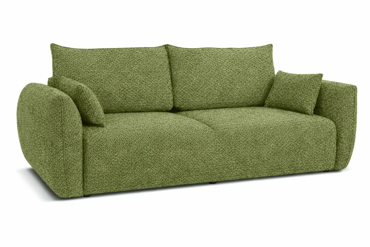 Sofa z funkcją spania i pojemnikiem, szenil Artico, Moss, Zephira