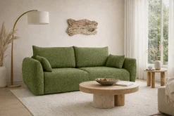 Sofa z funkcją spania i pojemnikiem, szenil Artico, Moss, Zephira