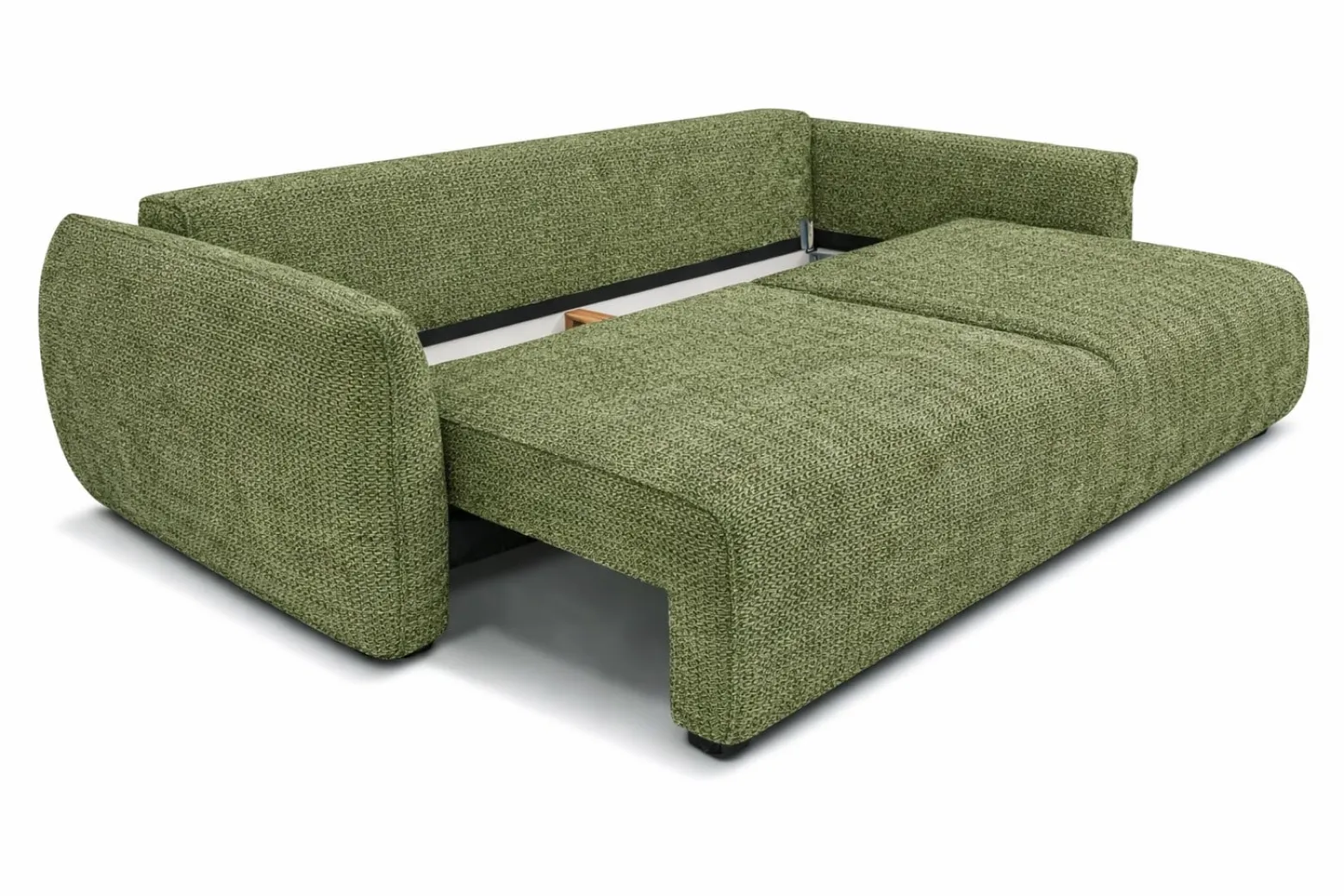 Sofa z funkcją spania i pojemnikiem, szenil Artico, Moss, Zephira