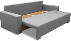 Sofa z funkcją spania z pojemnikiem Burgos Grafit