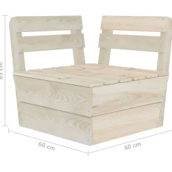 Sofa z palet Brąz Drewno Sofy 2-osobowe vidaXL