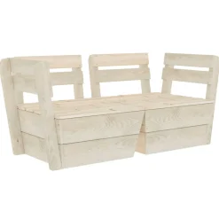Sofa z palet Brąz Drewno Sofy 2-osobowe vidaXL