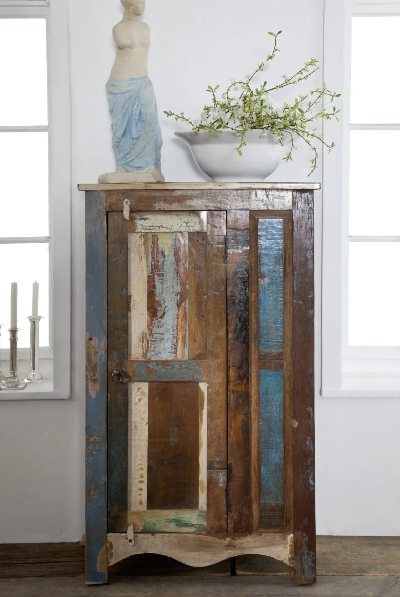 SPIRIT Komoda #58 Drewno z odzysku lakierowane 70x40x120 cm