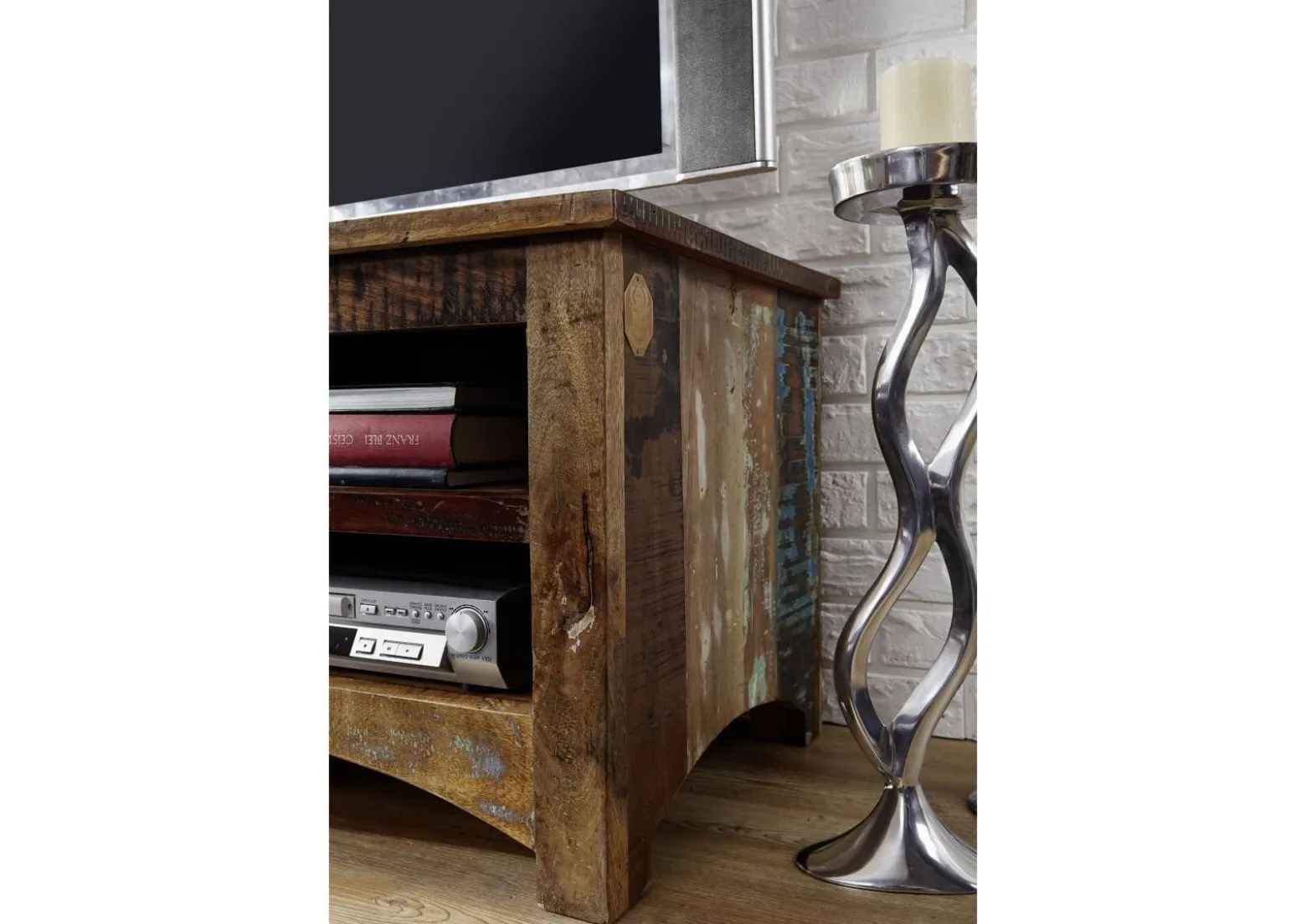SPIRIT Szafka RTV #20 Drewno z odzysku Lakier 110x50x50 cm
