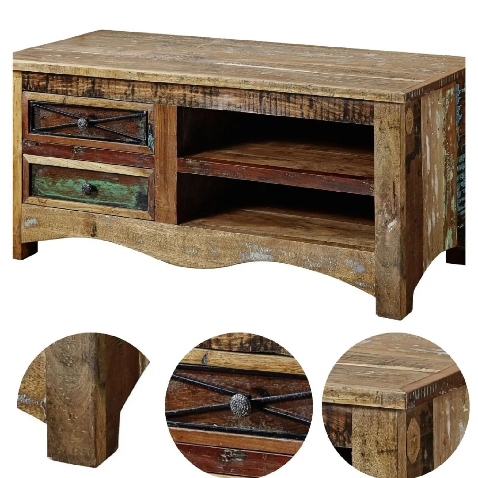 SPIRIT Szafka RTV #20 Drewno z odzysku Lakier 110x50x50 cm