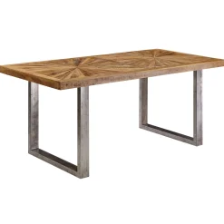 Stół do Jadalni Mango Drewno Lite Stół Kuchenny Loft Metalowa Rama 200 cm