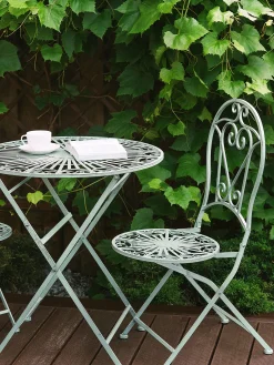 Stół ogrodowy bistro 70 cm metal zielony