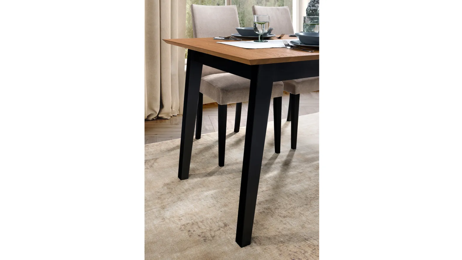 Stół rozkładany Lazure 160-240x90/76 dąb rustical karmelowy