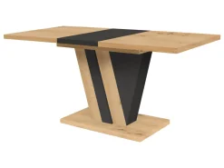 Stół rozkładany Zatar 125/170x75 dąb artisan/czarny