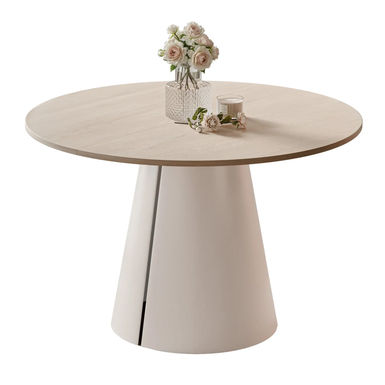 Stół BASE okrągły stół rozkładany 100 cm, nowoczesny design