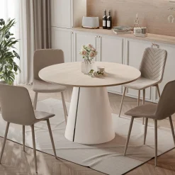 Stół BASE okrągły stół rozkładany 100 cm, nowoczesny design