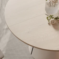 Stół BASE okrągły stół rozkładany 100 cm, nowoczesny design
