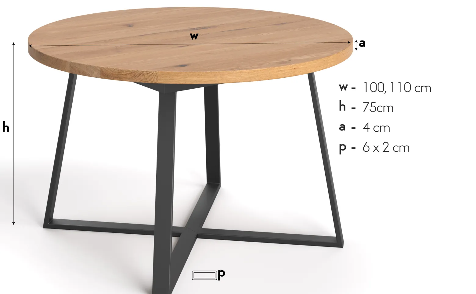 Stół dębowy Axis
