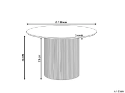 Stół do jadalni 120 cm jasnobrązowy