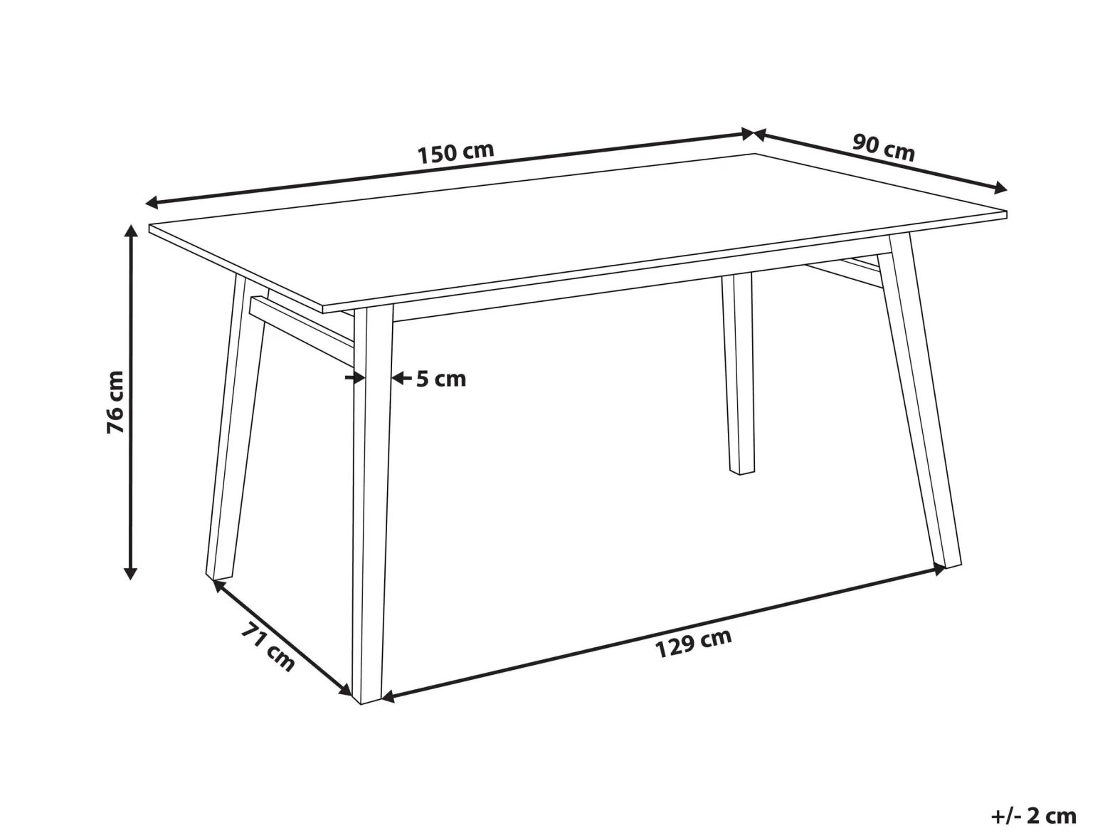 Stół do jadalni 150x90 jasne drewno