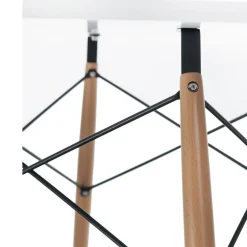 Stół DTW 100 cm biały/naturalny okrągły