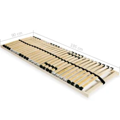 Stelaż do łóżka z 28 listwami, 7 stref, 90 x 200 cm
