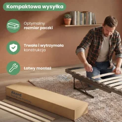 Stelaż metalowy do łóżka z mechanizmem podnoszenia 28 listew 100x200 cm