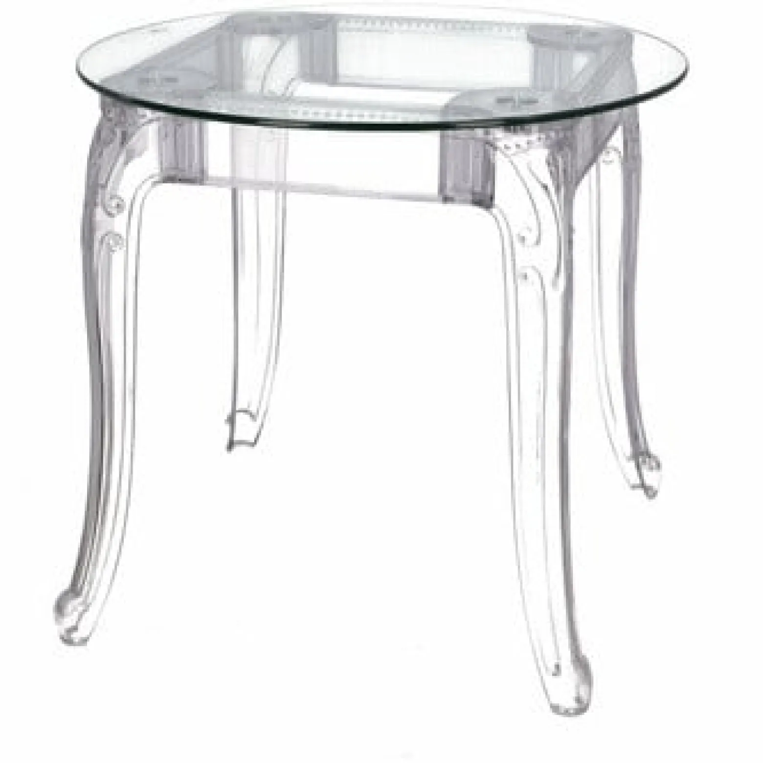 Stół Ghost 80cm transparentny glamour